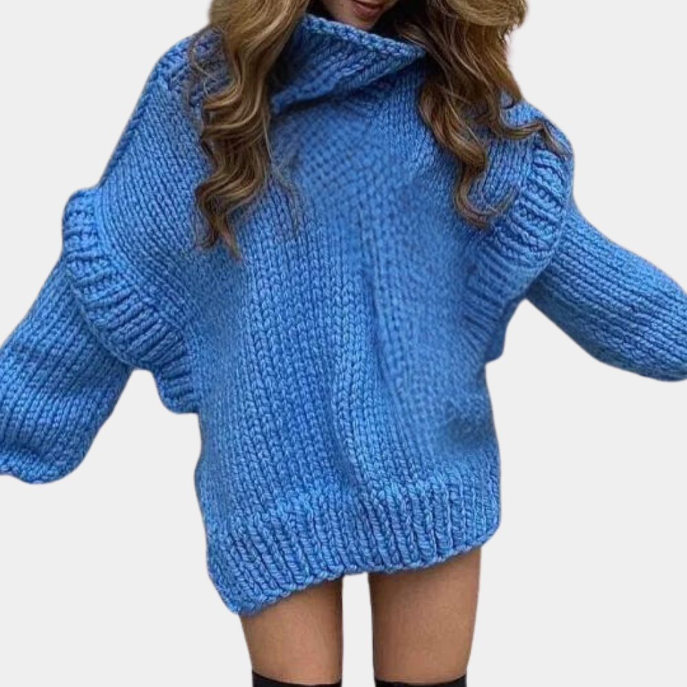 Pullover Femmes Col Roulé Grande Taille
