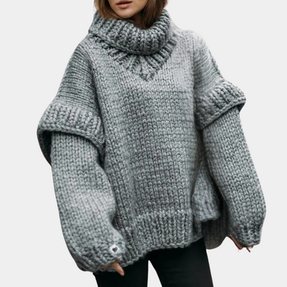 Pullover Femmes Col Roulé Grande Taille - PanierRoyale