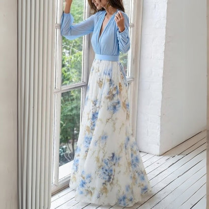 Robe Femme Fleurs Col V Décontractée