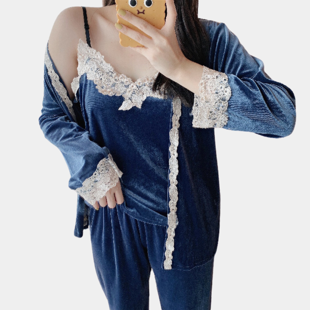 Pyjama Femme Dentelle Délicat 2 Pièces