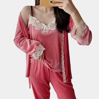 Pyjama Femme Dentelle Délicat 2 Pièces