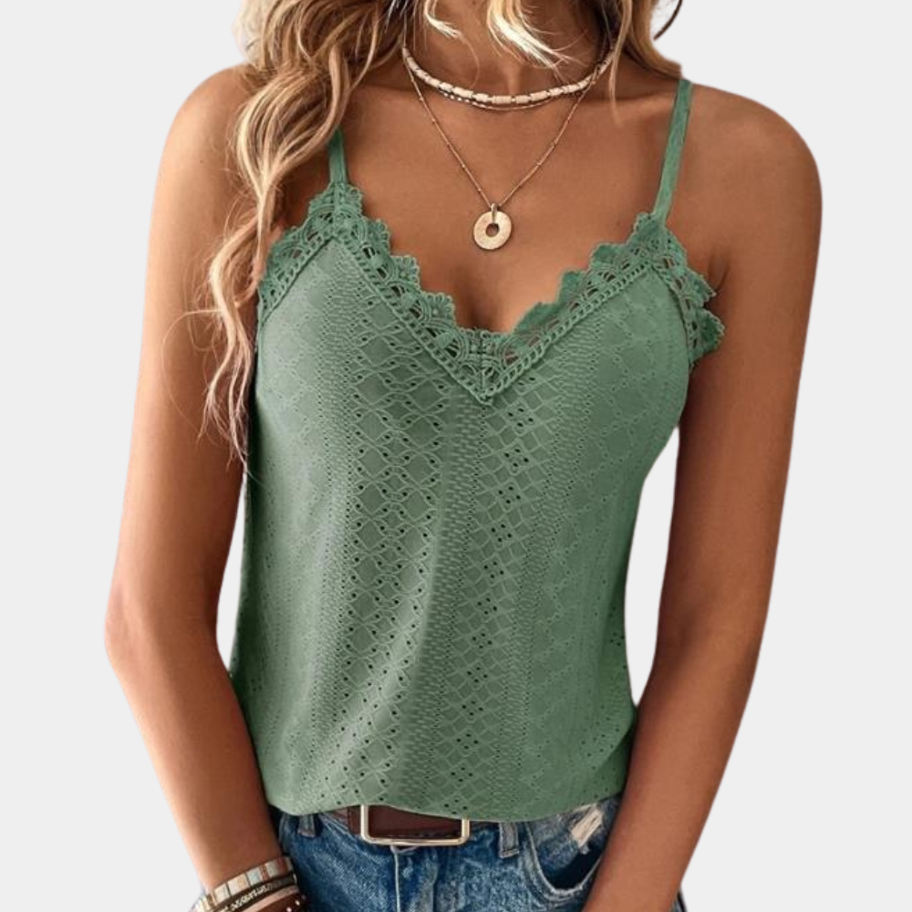 Débardeur Femme Vert Émeraude Élégant - PanierRoyale