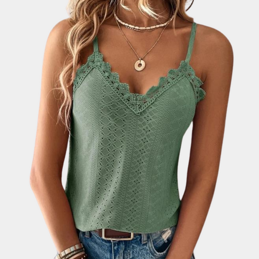 Débardeur Femme Vert Émeraude Élégant - PanierRoyale