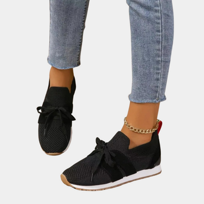 Chaussures running femme gris clair semelle blanche légère