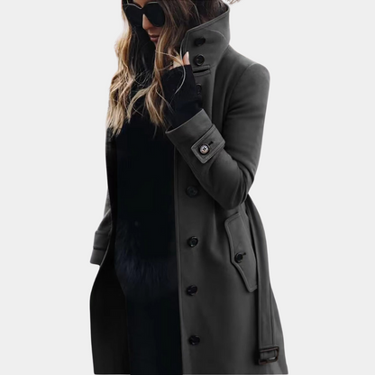 Manteau Femme Long Noir Élégant