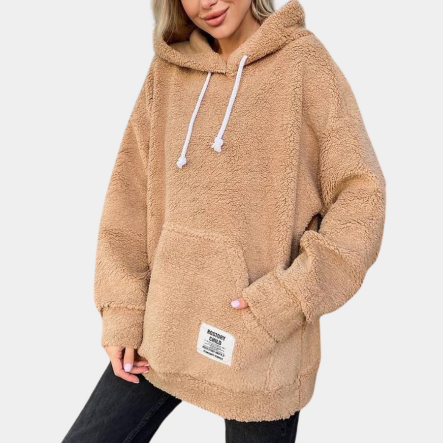 Sweat à capuche molletonné avec poches et cordon de serrage - PanierRoyale