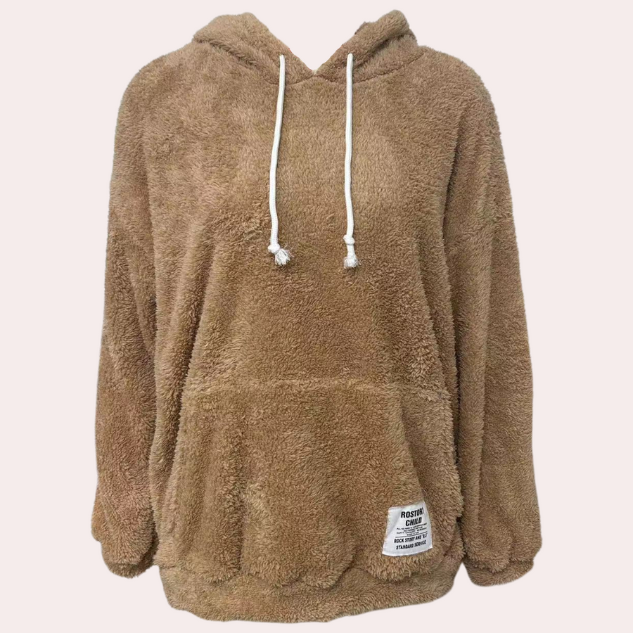 Sweat à capuche molletonné avec poches et cordon de serrage