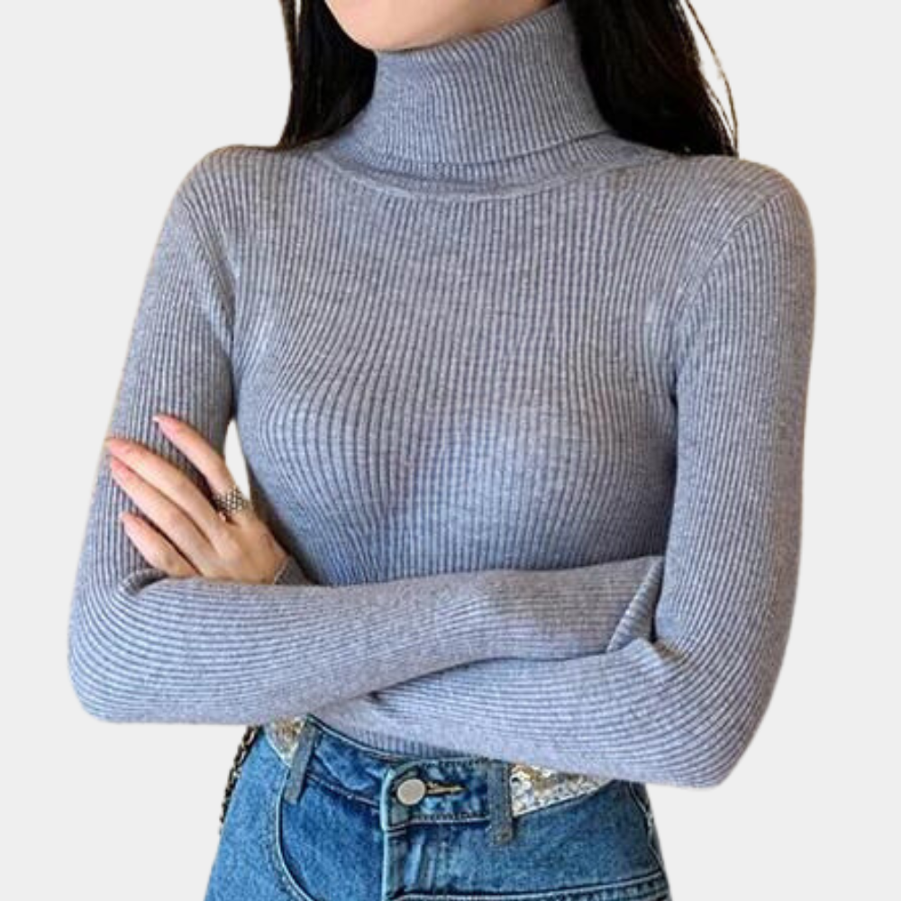 Pull Femme Col Roulé Manches Longues Chaud pour Hiver