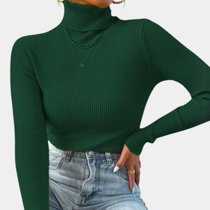Pull Femme Col Roulé Manches Longues Chaud pour Hiver