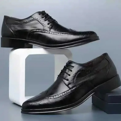 Chaussures Mariage Homme Noir Élégantes Lacets - PanierRoyale