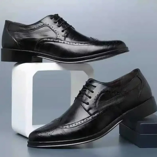 Chaussures Mariage Homme Noir Élégantes Lacets - PanierRoyale