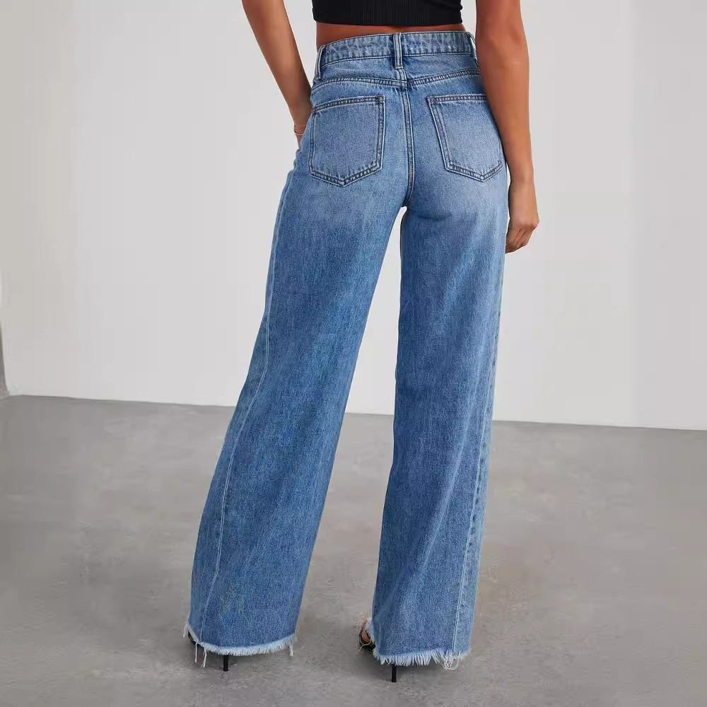 Jeans Haute Taille Féminine Tendance