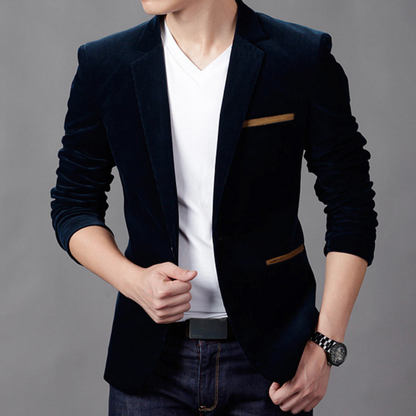 Blazer Homme Classique Élégant Noir