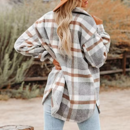 Florentina - Manteau à carreaux confortable et élégant pour femmes