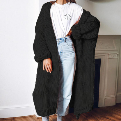 Cardigan Femme Long en Laine Mérinos Doux