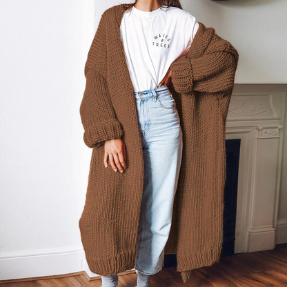 Cardigan Femme Long en Laine Mérinos Doux