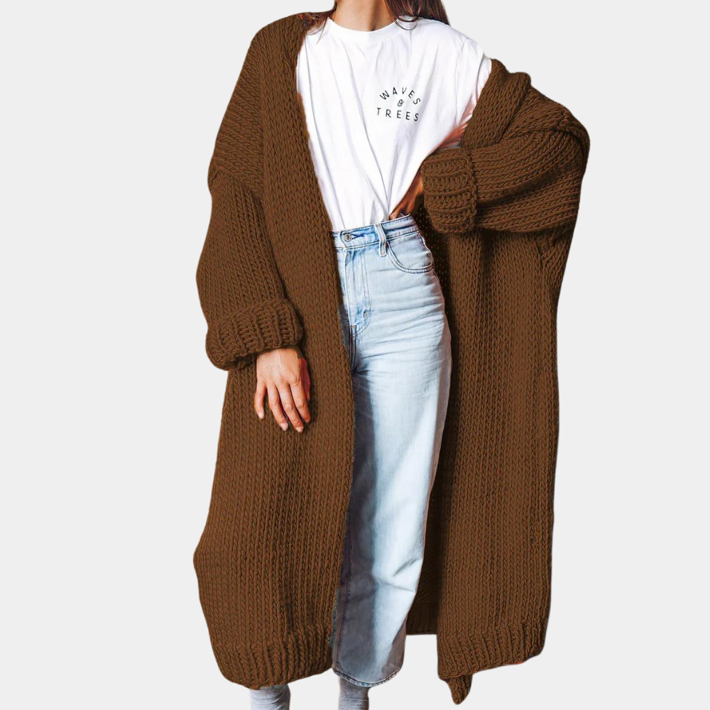 Long cardigan en laine - vue 2