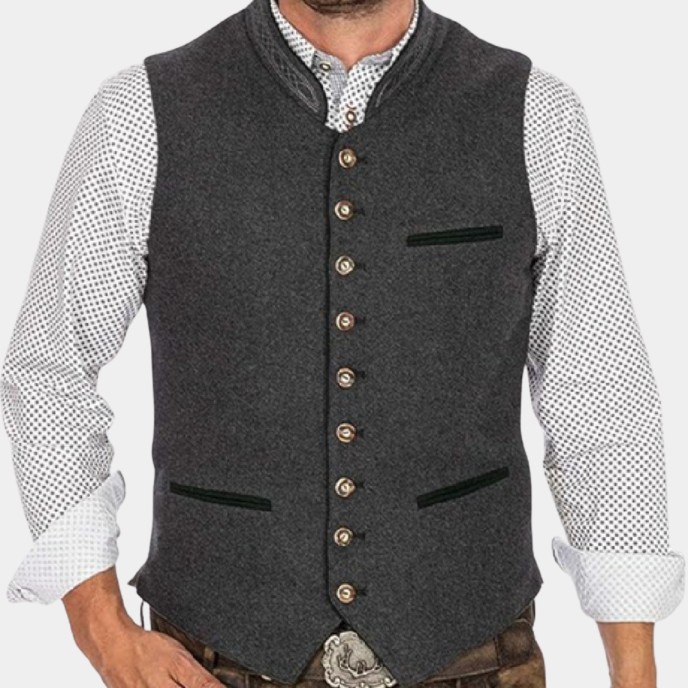 Gilet Homme Classique Élégant en Laine - PanierRoyale