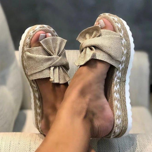 Sandales Femmes Élégantes à Nœud Décoratif - PanierRoyale