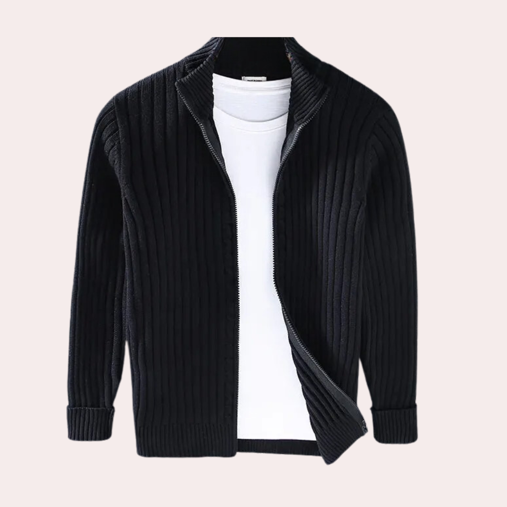 Cardigan Tricot Chaud avec Éclair pour Homme