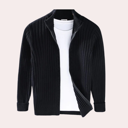 Cardigan Tricot Chaud avec Éclair pour Homme