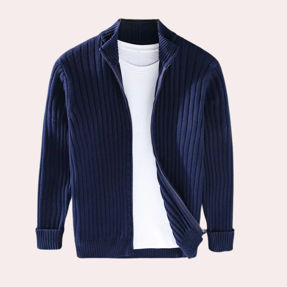 Cardigan Tricot Chaud avec Éclair pour Homme