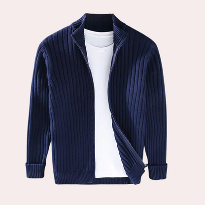 Cardigan Tricot Chaud avec Éclair pour Homme
