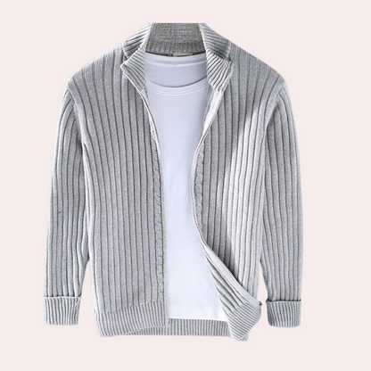 Cardigan Tricot Chaud avec Éclair pour Homme