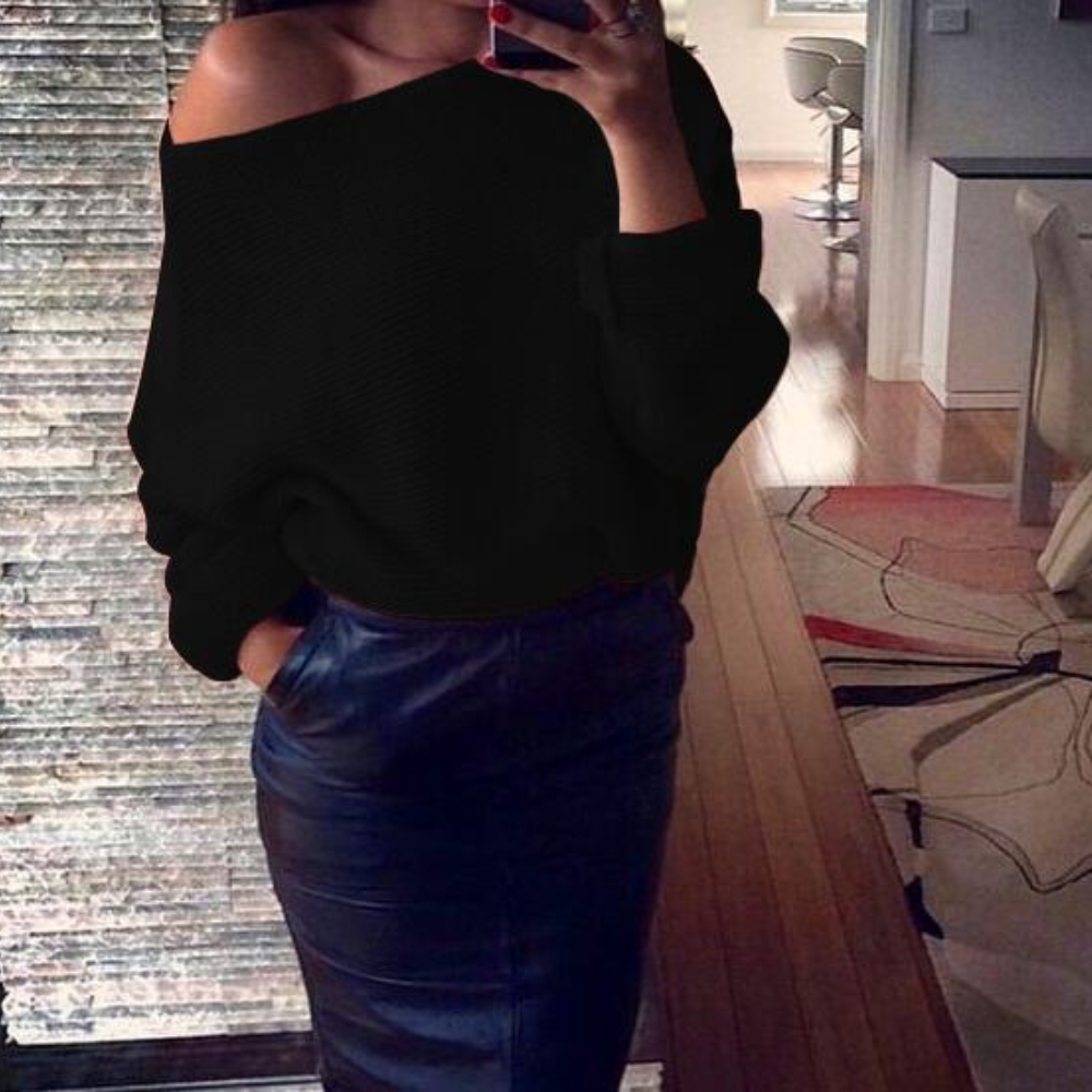 Pull Femme Off-Shoulder Chic et Élégant