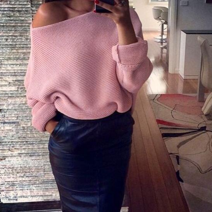 Pull Femme Off-Shoulder Chic et Élégant