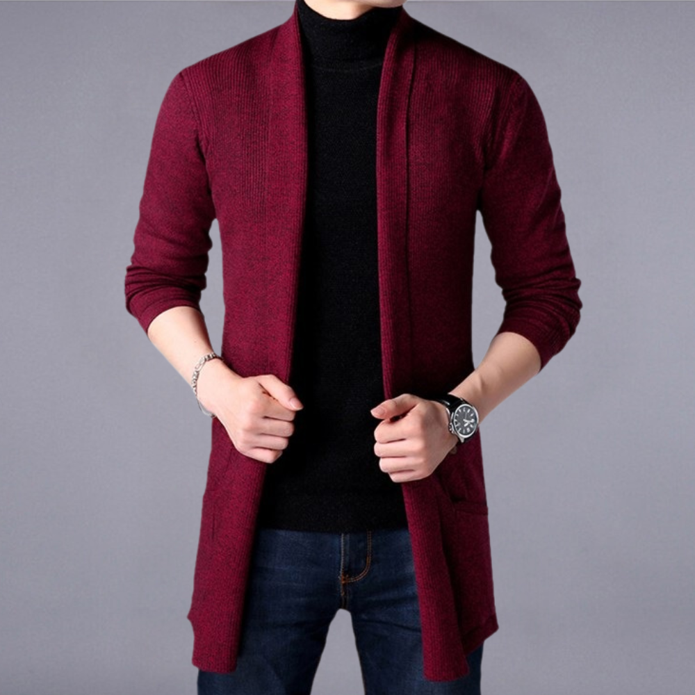 Cardigan Élégant Homme avec Détails Modernes
