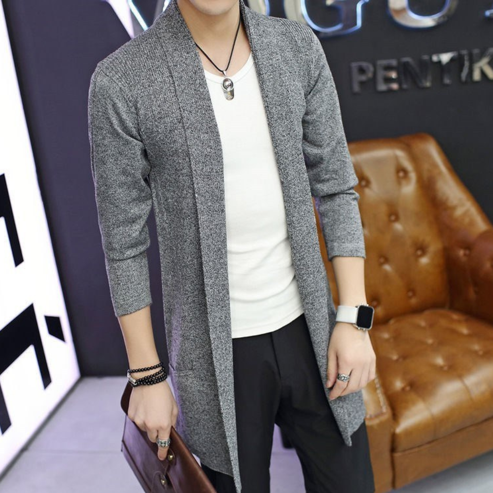 Cardigan Élégant Homme avec Détails Modernes