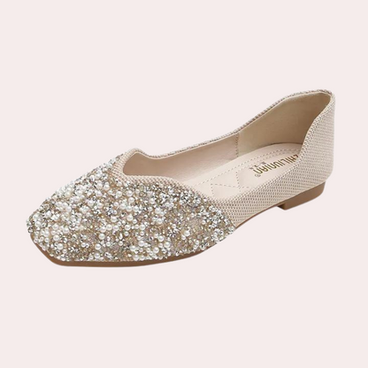 Chaussures Plates Élégantes Strass Glamour