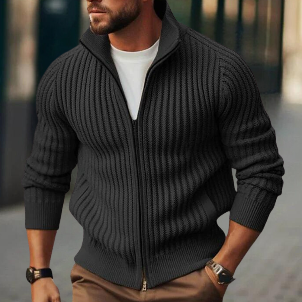 Pull en Maille Côtelé Élégant pour Homme - PanierRoyale
