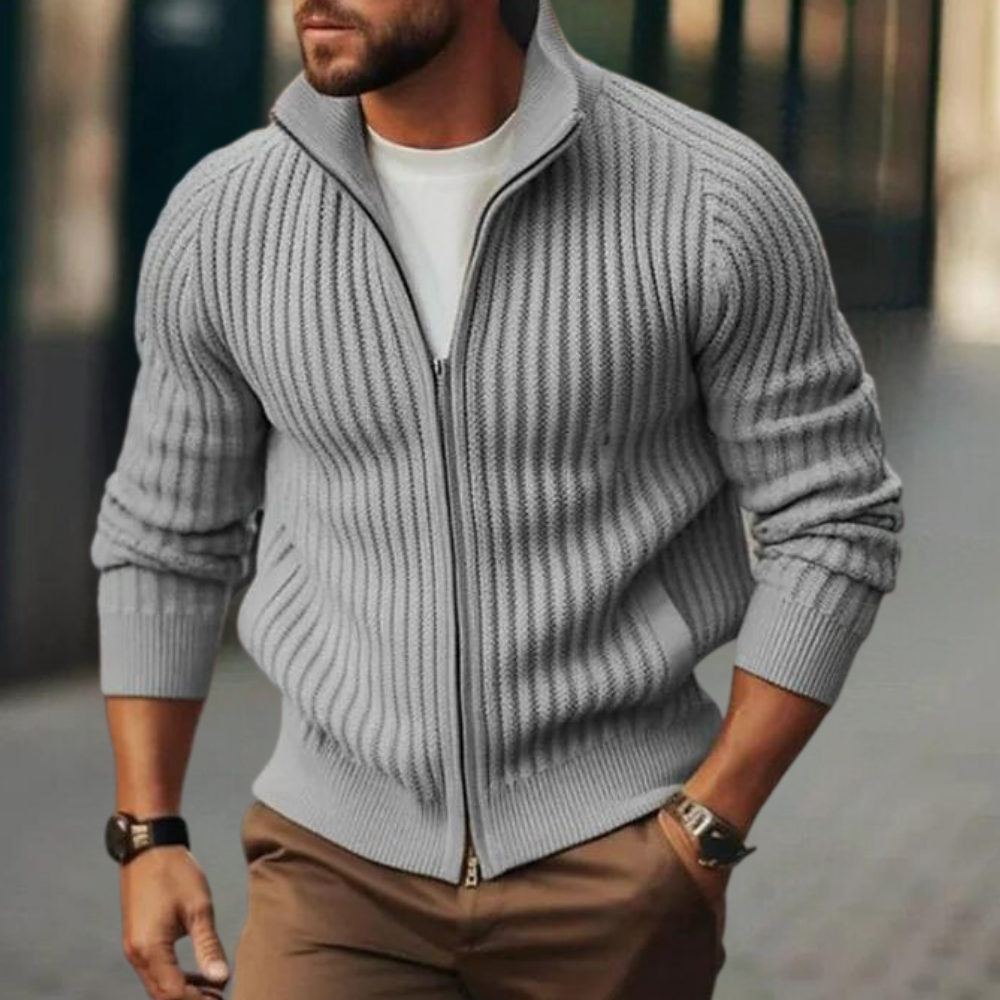 Pull en Maille Côtelé Élégant pour Homme