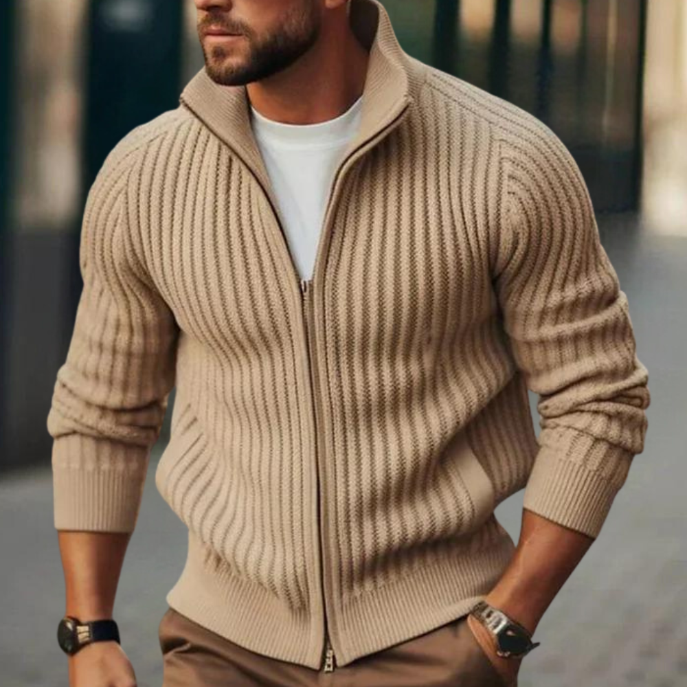 Pull en Maille Côtelé Élégant pour Homme