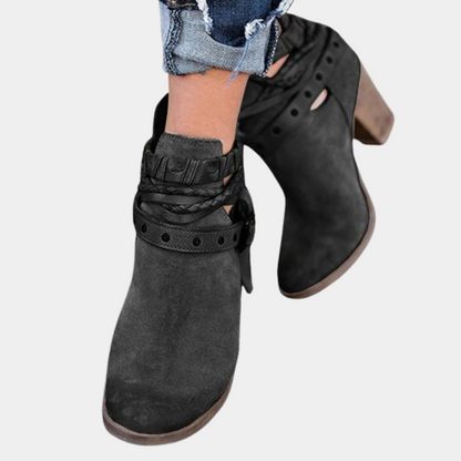 Bottines Femme Élégantes à Boucles Métalliques - PanierRoyale