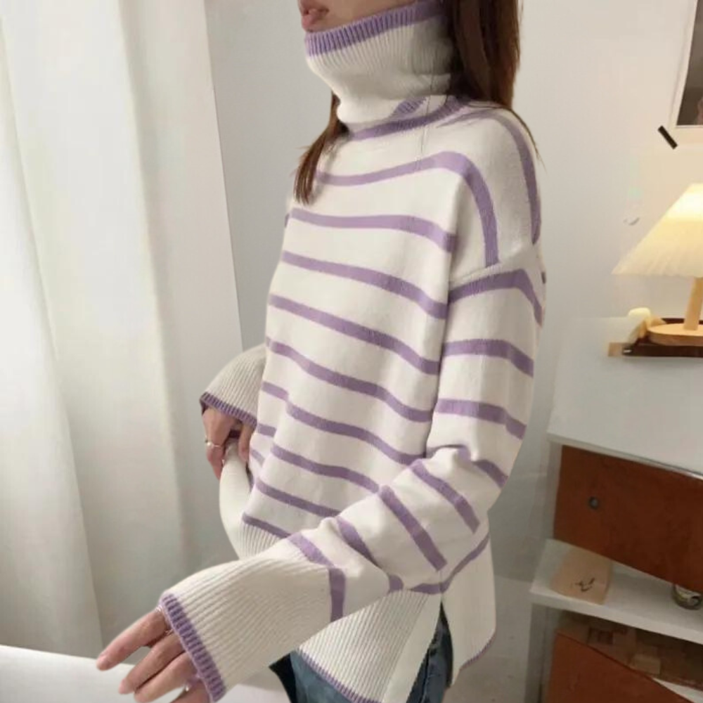 Pull Col Roulé Classique et Élégant