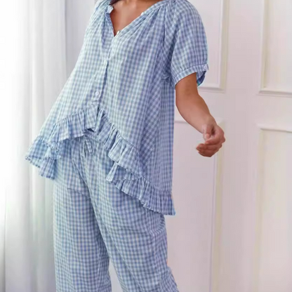 Pyjama Femme Doux et Confortable à Imprimé Floral