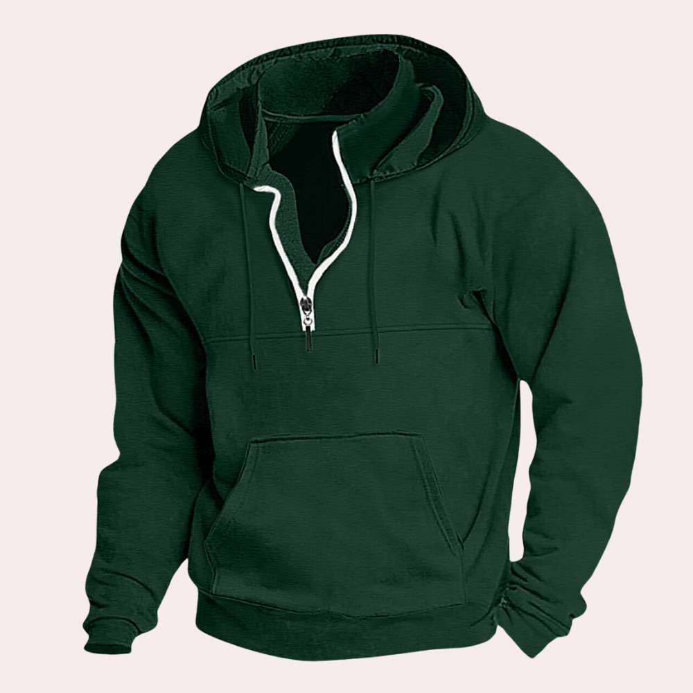 Sweat à Capuche Homme Zippé Chaud et Confortable