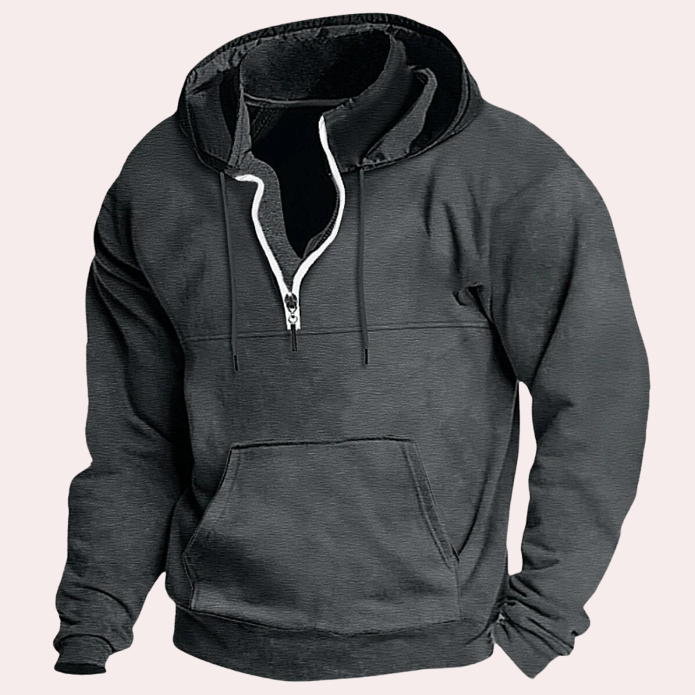 Sweat à Capuche Homme Zippé Chaud et Confortable