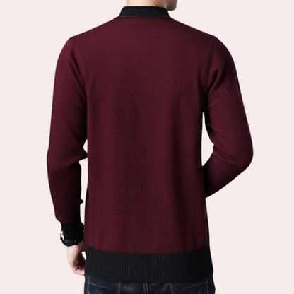 Csongor - Pull avec Col Châle Élégant pour Homme