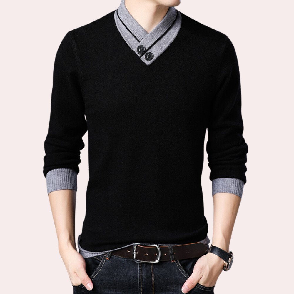 Pull Homme Col Châle Chic et Élégant