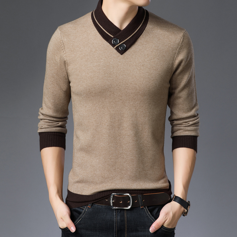 Pull Homme Col Châle Chic et Élégant