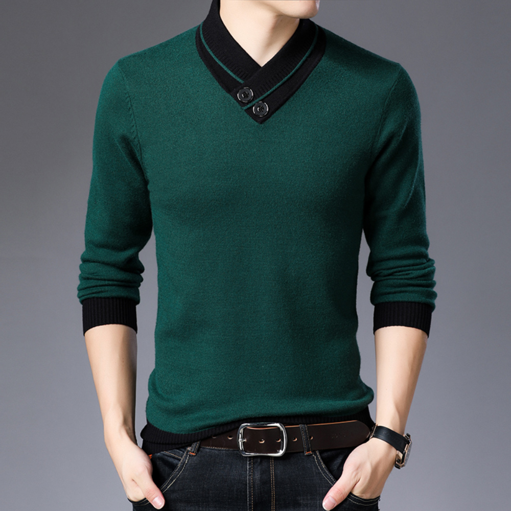 Pull Homme Col Châle Chic et Élégant