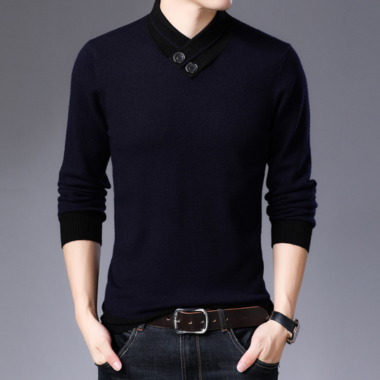 Pull Homme Col Châle Chic et Élégant - PanierRoyale