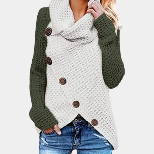 Pull Col Rond Asymétrique Femme - PanierRoyale