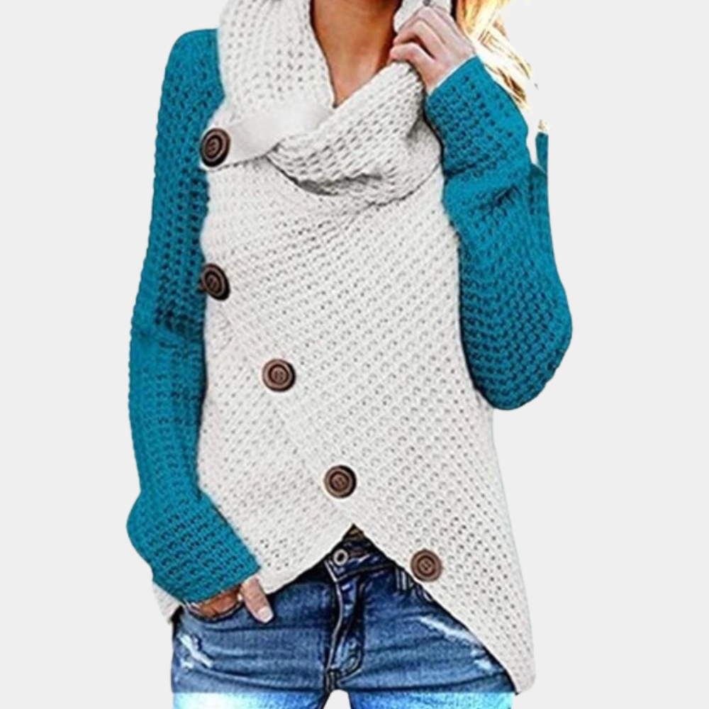 Pull Col Rond Asymétrique Femme