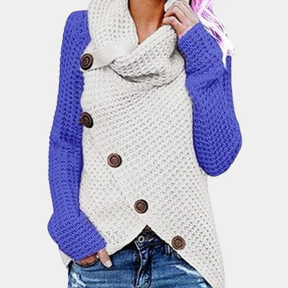 Pull Col Rond Asymétrique Femme