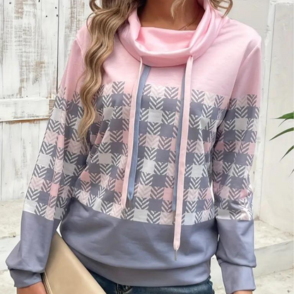 Sweat Capuche Femme Rayé Élégant pour Printemps